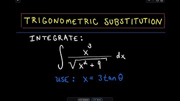 ❖ Trigonometric Substitution Ex 4, Part 1 ❖