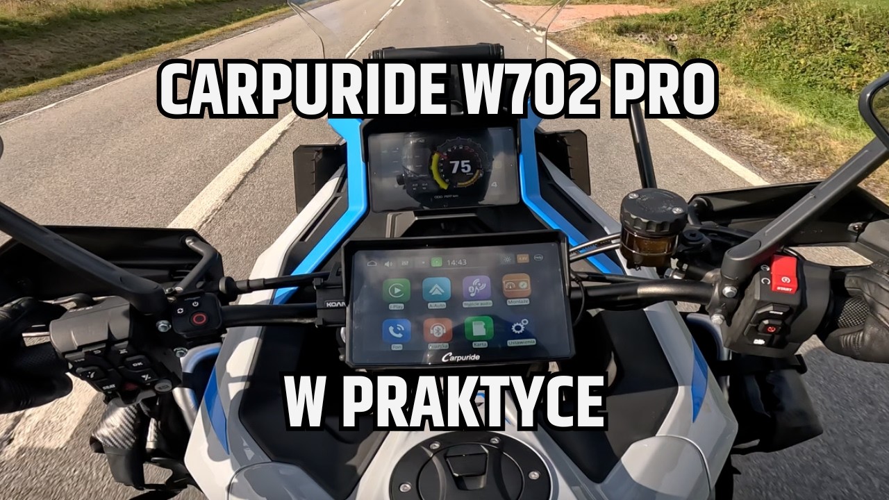 Wodoodporny ekran z Android Auto do motocykla | Test Carpuride W702 Pro