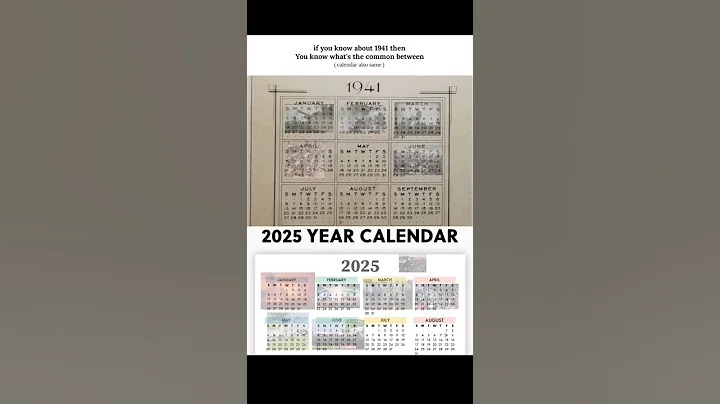 Year 1941 Calendar 🗓️ & 2025 Same to same