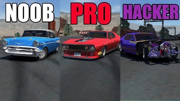 NOOB vs PRO vs HACKER in NO LIMIT DRAG RACING