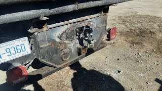 Installing a pintle hitch on a dump truck