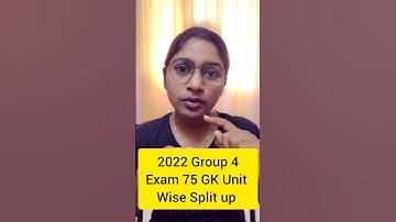 TNPSC Group 4 2022 GK Unit Wise Split Up #tnpsc #group4 #shortstamil