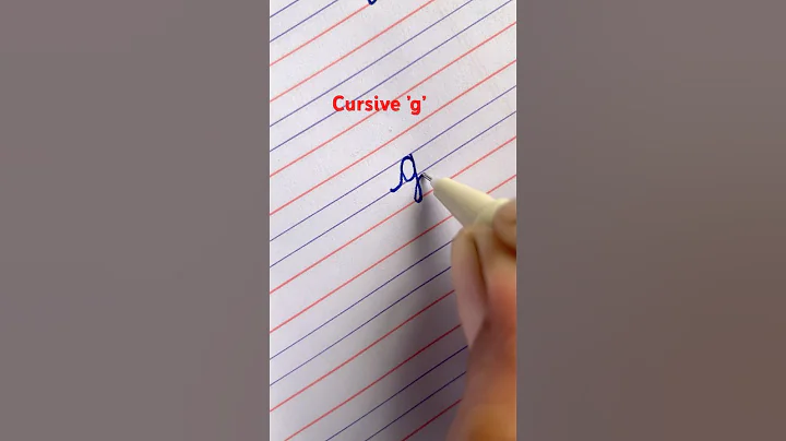 How to write Cursive g | letter g #cursive #english #youtubeshorts #shorts #asmr #art #writing #1m