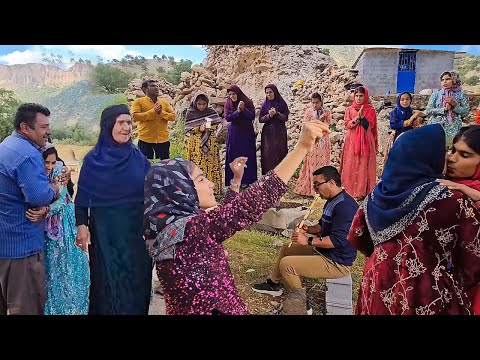 Tradition of work and dance: Grandma's family dances happily along with hard working