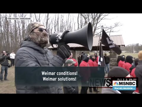 Maddow Airs News2Share Footage Of Ohio Anti-Drag Protest Featuring Nazi Flags