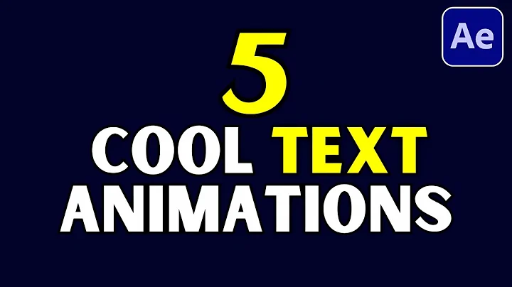 TOP 5 Text Animations in After Effects 2025