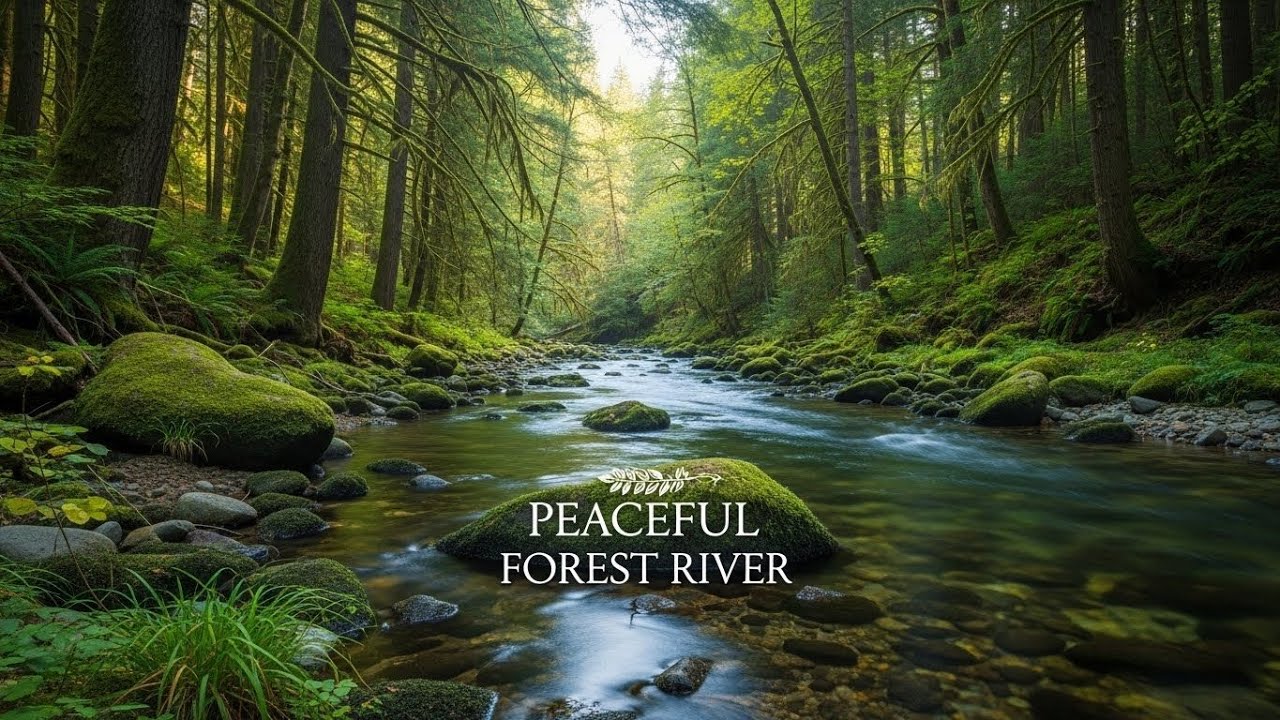 Flowing River Ambience 🌊 Peaceful Sound for Meditation, Focus, and Deep Relaxation #344