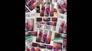 Love Hearts and Roses 20 oz Tumbler Sublimation Design, Straight &amp; Tapered Wrap, Tum...