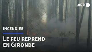 Un mois après, le feu reprend en Gironde, des milliers d'évacuations | AFP