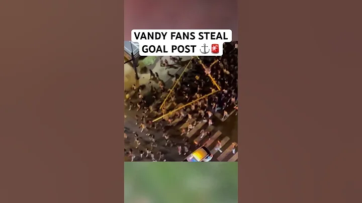 Vanderbilt football fans toss goalpost into Cumberland River after upsetting No. 1 Alabama 🏈 #shorts