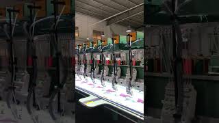 20 Heads Laser Cutting Device 20 Heads Flat Cnc Embroidery Machine Testing In Richpeace Factory