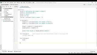 Python Program for BMI with Height Calculation