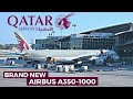 Qatar airways brand new airbus a3501000 economy  doha  madrid