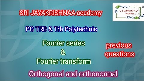 PG TRB Fourier// PG Trb maths// Trb Polytechnic maths// Fourier series // Fourier transform