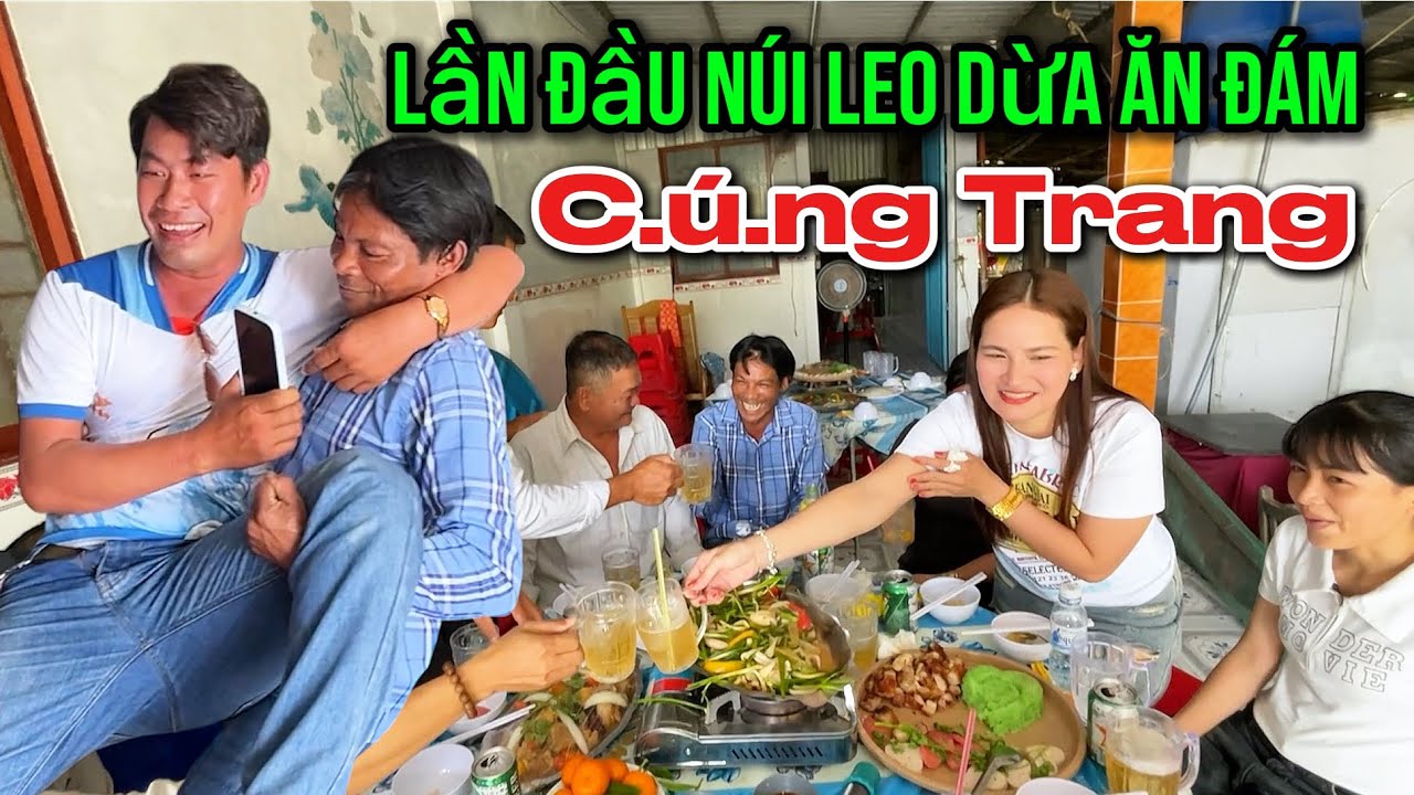 Núi leo dừa đi ăn tiệc “ CÚNG TRANG “ và thăm nhà Lâm miền Tây Vlogs.