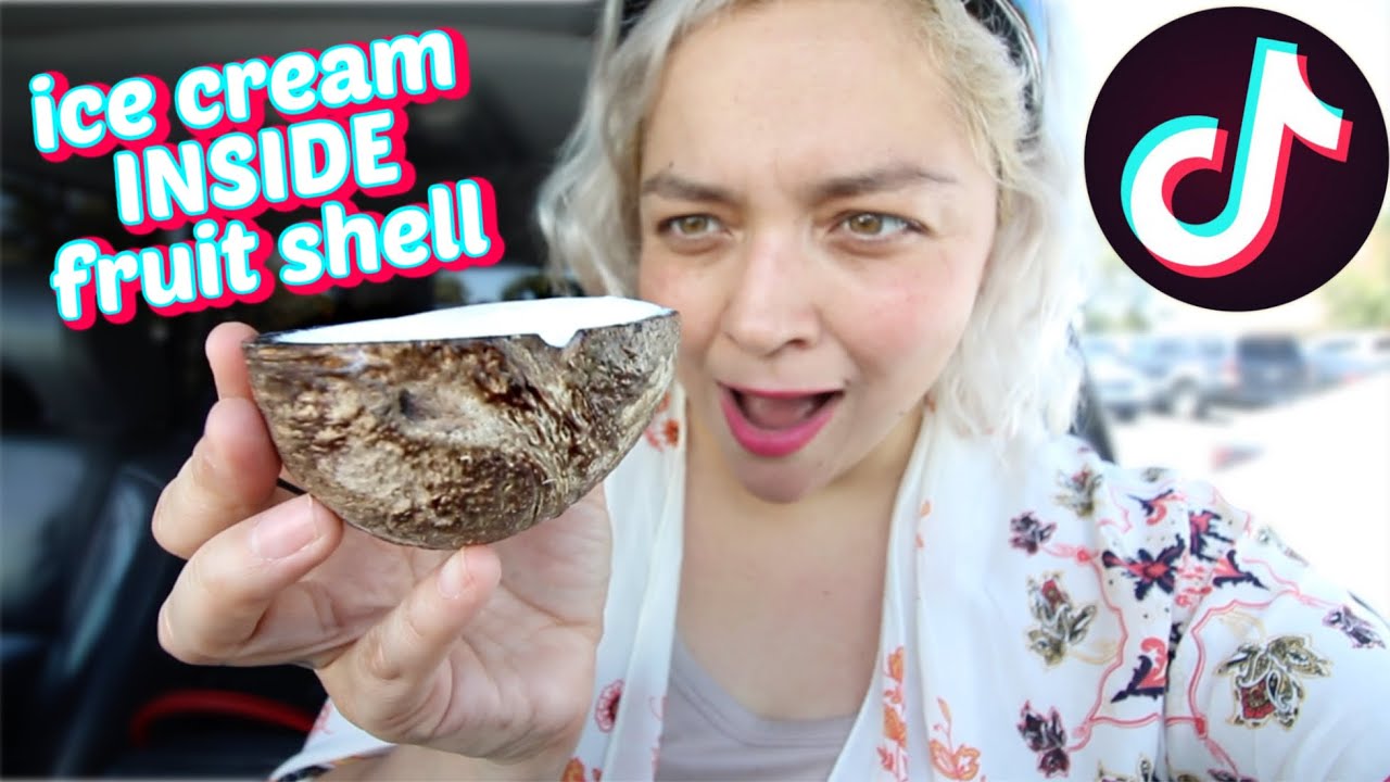 Tiktok Viral Ice Cream In Real Fruit Shells From Costco Youtube