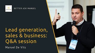 Lead generation, sales &amp; business — Manuel De Vits