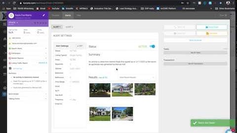 KVcore search alert set up in 60sec