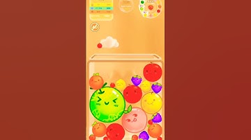 fruits merged 🍉🍍🍍🍓 🍎🍏#satisfying #fruitgame #fruit #merge #trending #popular #shorts