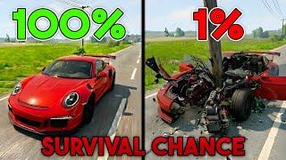 BeamNG.drive Survival Chance Test (With Dummies) | Realistic Car Crashes #14