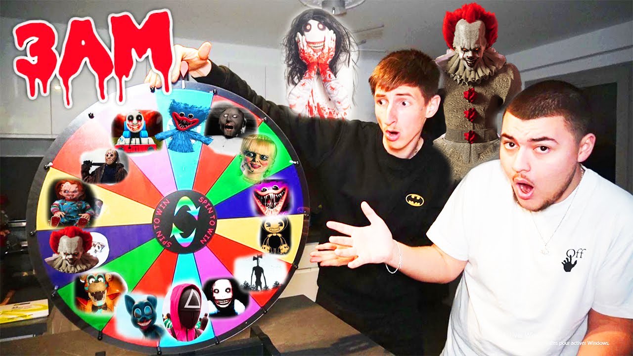 JE TOURNE LA ROUE DES MONSTRES à 3 HEURES DU MATIN ! (ça tourne mal)