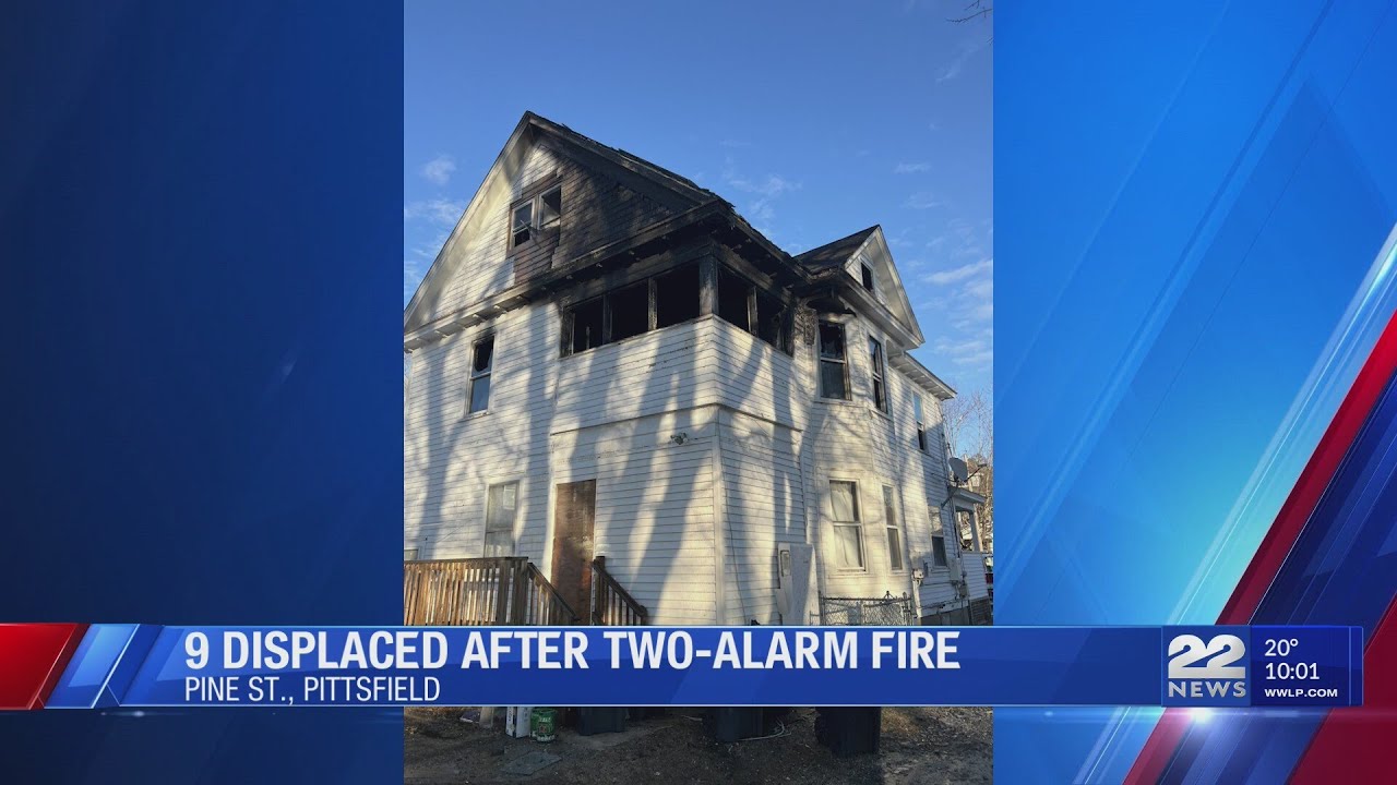 Nine displaced after two-alarm fire in Pittsfield - YouTube