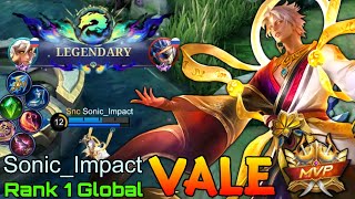 Legendary Vale Perfect Gameplay - Top 1 Global Vale by Sonic_Impact - Mobile Legends