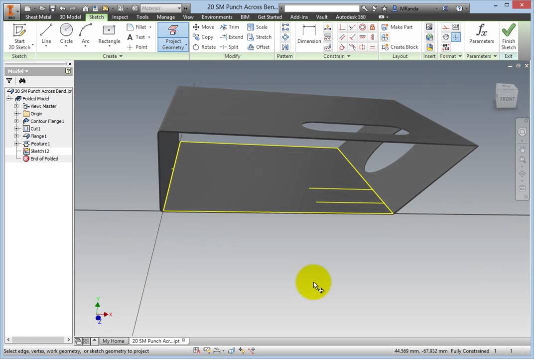 Punching Sheet Metal Across a Bend YouTube