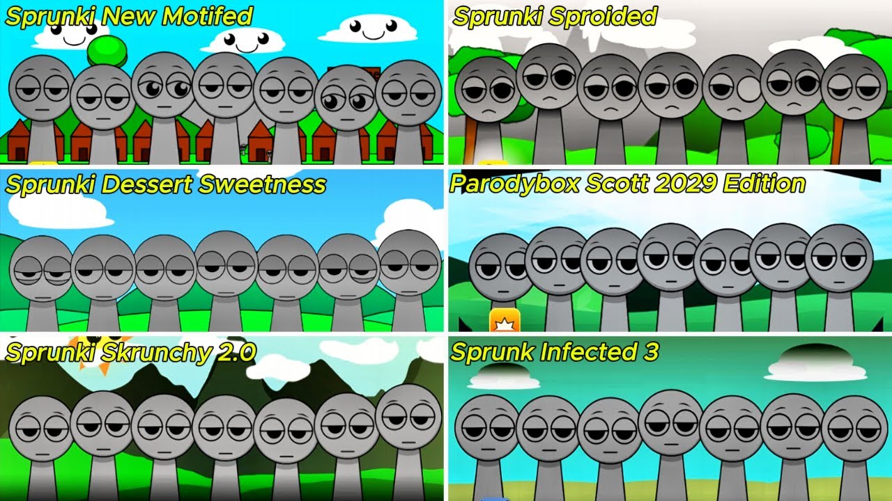 Mix all Together in Sprunki New Motifed and Sprunki Sproided and ...