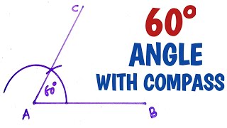 How to construct 60 degree angle with compass.....