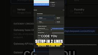 Deepseek Setup: API Key &amp; URL in 2 Lines of Code! #shorts
