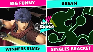 Extra Credit #111: Winners Semis - Big Funny (Richter, Ike) vs KBean (Mr. Game & Watch) SSBU Singles