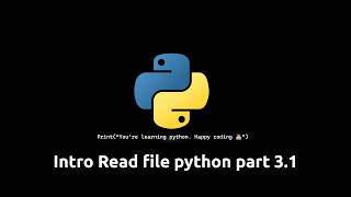 រៀន python - Intro Read file python part 3.1 - #pythonkhmer