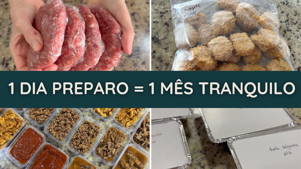 CONGELADOR CHEIO, VIDA FÁCIL | Meus congelados do mês pra comer melhor e ganhar tempo
