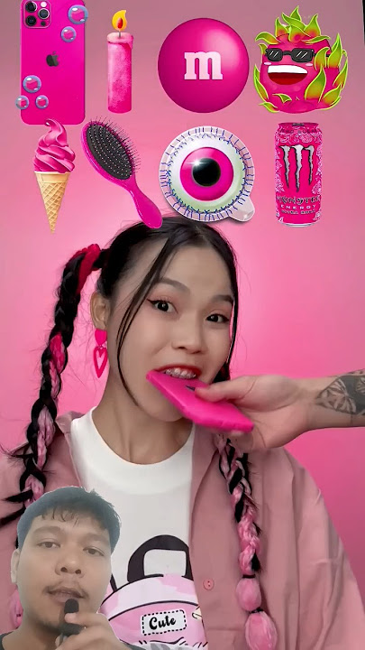 All in Pink #mukbang #eating #emojichallenge #food #viralvideo #toby0502 #tiktok #asmr #pink