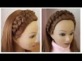 Braided headband hairstyle Quick & Easy 🌺 Tresse serre tête 🌺 facile à faire