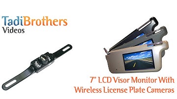 Visor monitor with Wireless License Plate backup Camera kit from www.tadibrothers.com