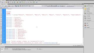 PHP uso de los arreglos, vectores o matrices