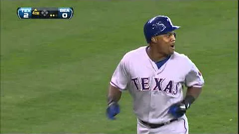 2011/09/18 Beltre's two-run home run