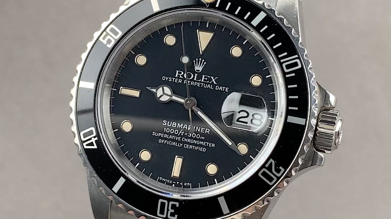 Rolex Submariner Date 16800 Vintage Watch Review YouTube