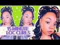 ✨QUICK AND EASY, 15 MINUTE LOC CURLS + LOC STYLE FOR SHORT AND MEDIUM LOCS ✨ GRWM FOR WORK! ✨