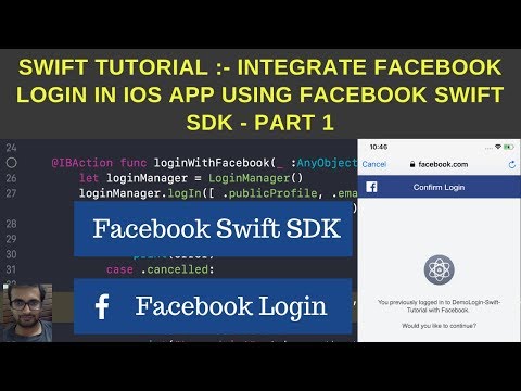 Swift Tutorial:- Integrate Facebook login in iOS using Facebook swift SDK-(Facebook SDK Series)Part1