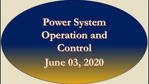 Power Systems Operation and Control