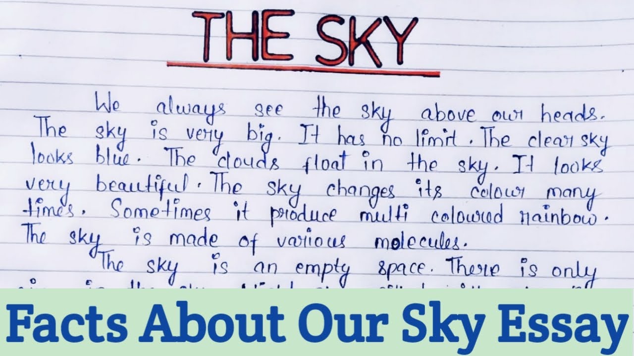 creative writing topic life in the sky