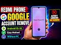 Redmi Phone Android 15/16 Frp Remove Without PC | Activity launcher ❌ Redmi Google Account Remove 