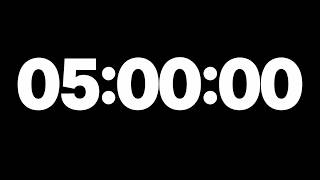 5 Hour Timer | 05:00:00 Countdown | Black Screen Timer for Sleep, Study, Work & Relaxation