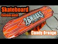 【カスタムペイント】スケートボードでオレンジの看板作成 【26WORKS】skateboad custompaint candypaint