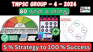 TNPSC Group 4  2024 | Success Strategy | Quick Learning 4 All | 5% to 100% Success Week Strategy |