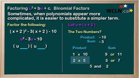 WCLN - Factoring Trinomials with Substitution