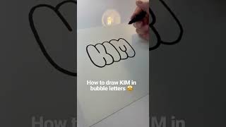 HOW TO DRAW BUBBLE LETTERS